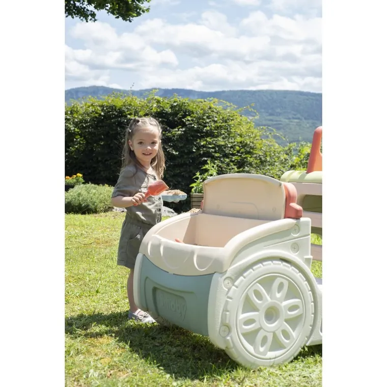 Smoby, Life, Samochód przygód 3w1, zabawka ogrodowa ze zjeżdżalnią