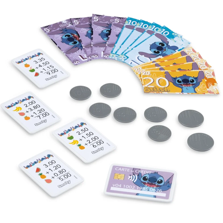 Smoby, Lilo i Stitch, kasa sklepowa z czytnikiem kart, 26 elementów