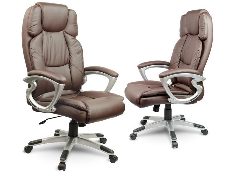 Sofotel, fotel biurowy, obrotowy, brązowy