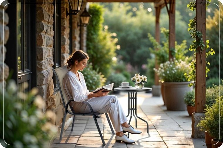 Sofotel, krzesła ogrodowe tekstylne, 4 szt