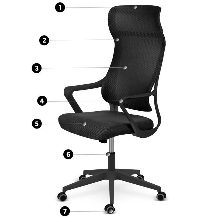 Sofotel, Labi, fotel biurowy, czarny