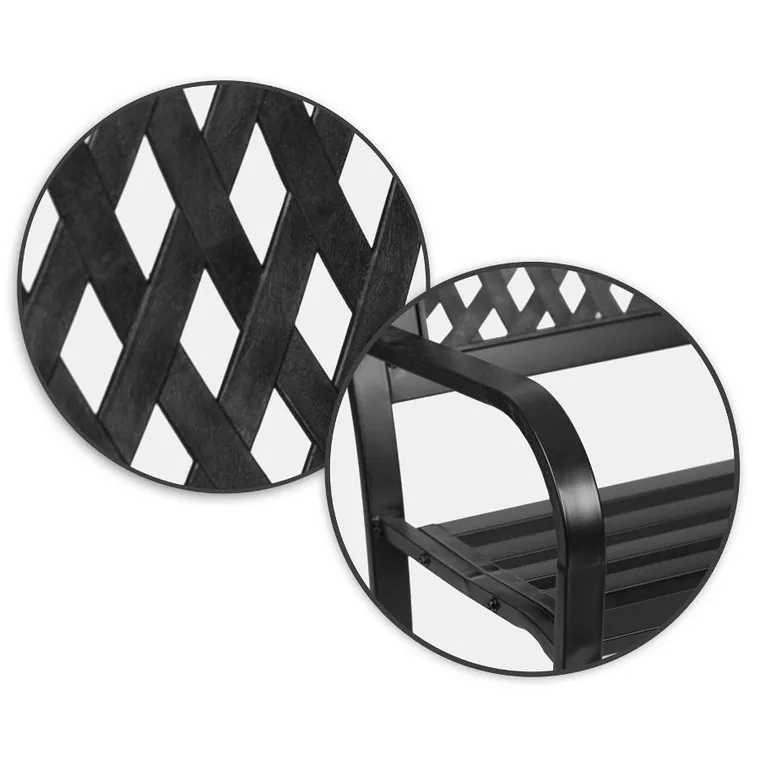 Sofotel, ławka ogrodowa z oparciem, Clover, 125-77-49 cm