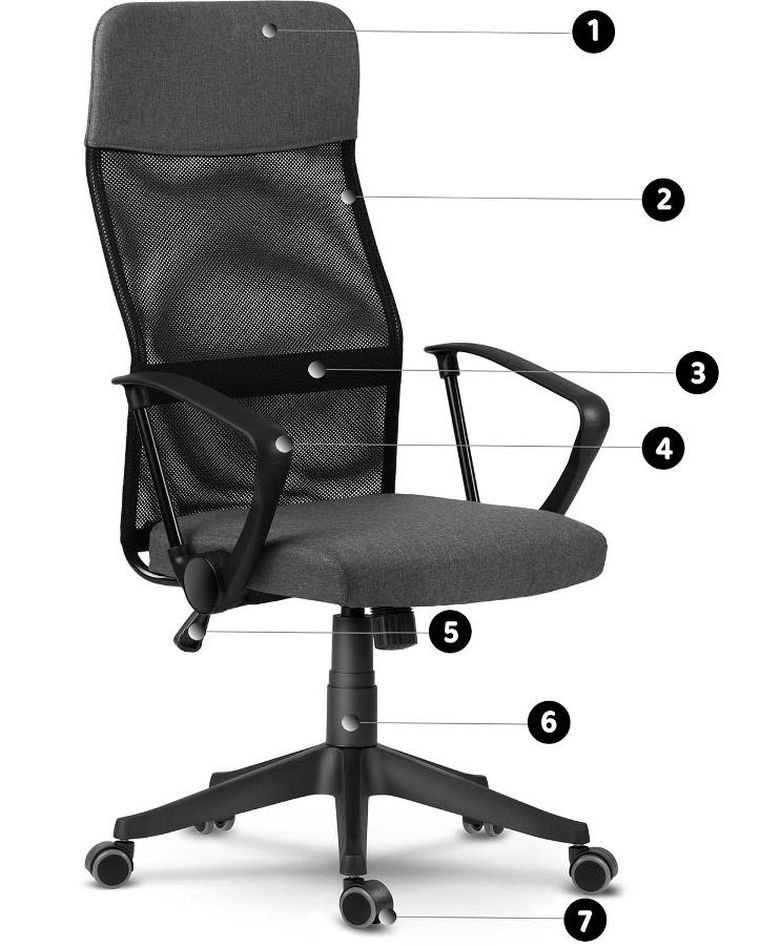 Sofotel, Sydney, fotel biurowy, ciemnoszary