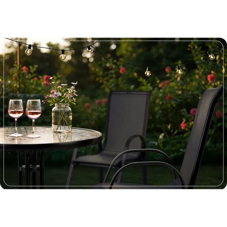 Sofotel, zestaw ogrodowy, stolik okrągły i 2 krzesła ogrodowe