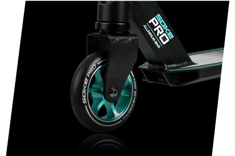 Soke, Pro, hulajnoga wyczynowa, czarno-srebrno-turkusowa