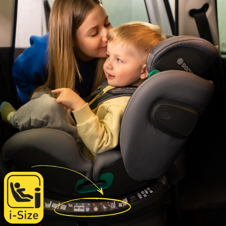 Sorino, Aurora, fotelik samochodowy z bazą, 360°, mint, 40-150 cm