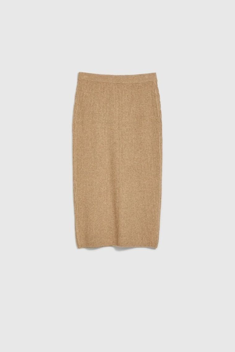 Spódnica damska, beżowa, Moodo