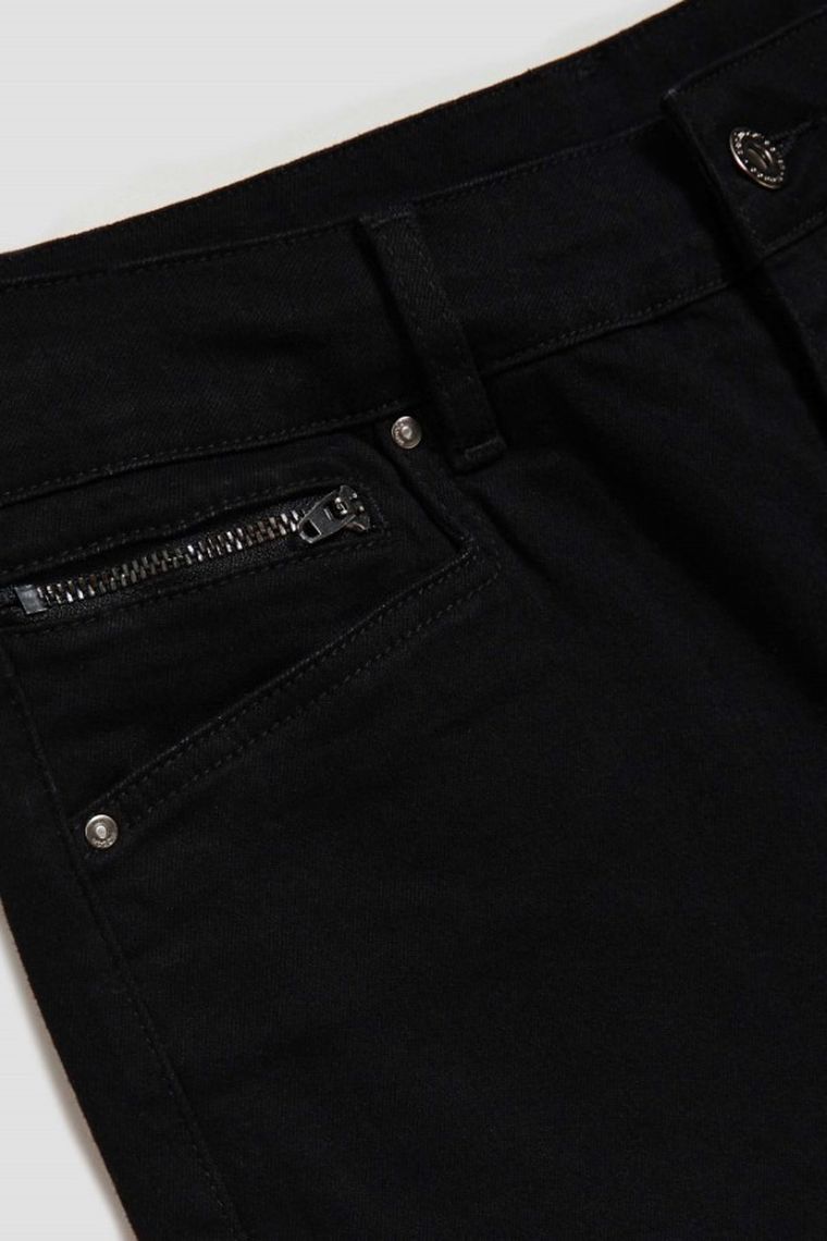 Spodnie jeansowe damskie, czarne, Moodo