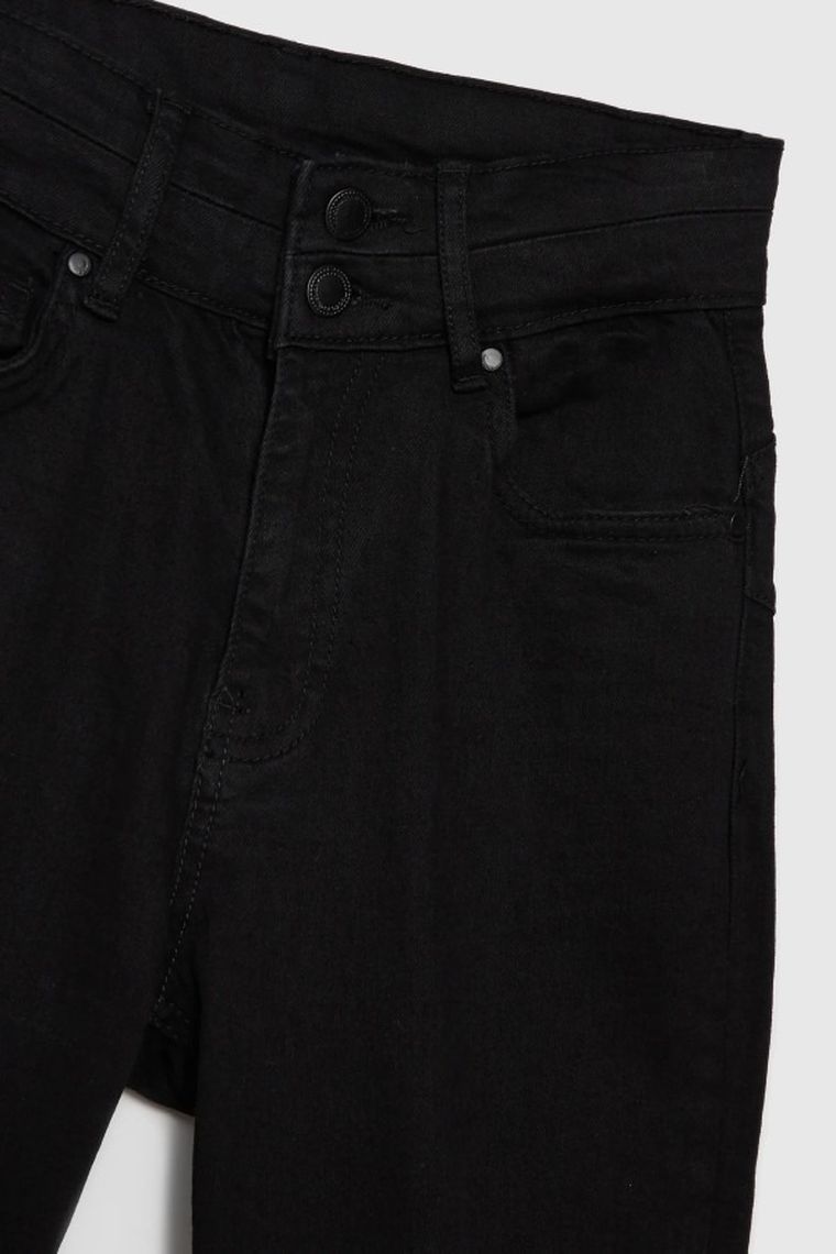 Spodnie jeansowe damskie, czarne, Moodo