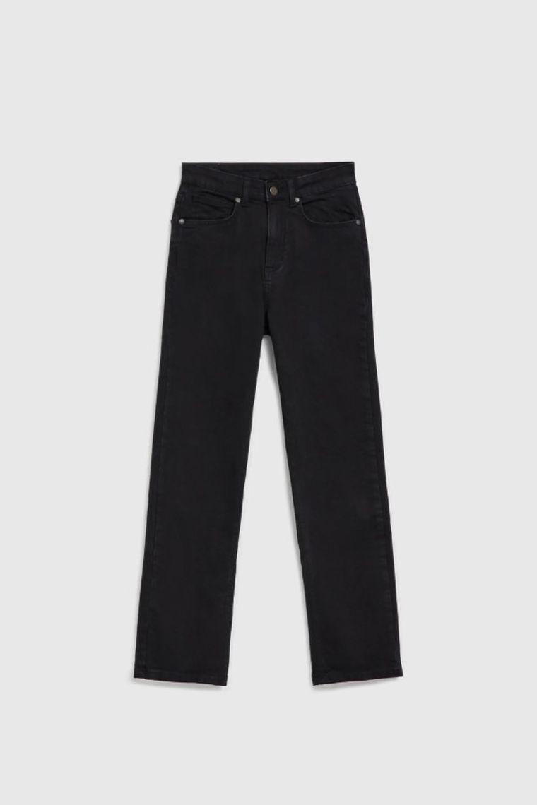 Spodnie jeansowe damskie, czarne, Moodo