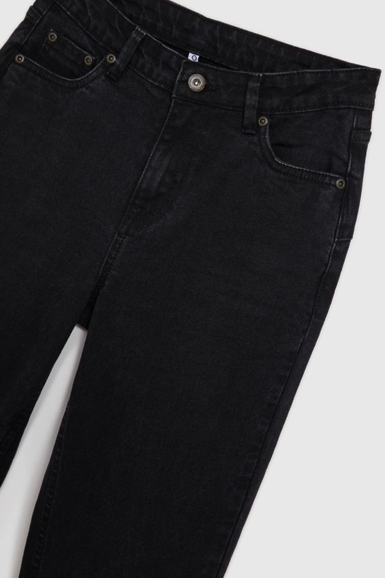 Spodnie jeansowe damskie, czarne, Moodo