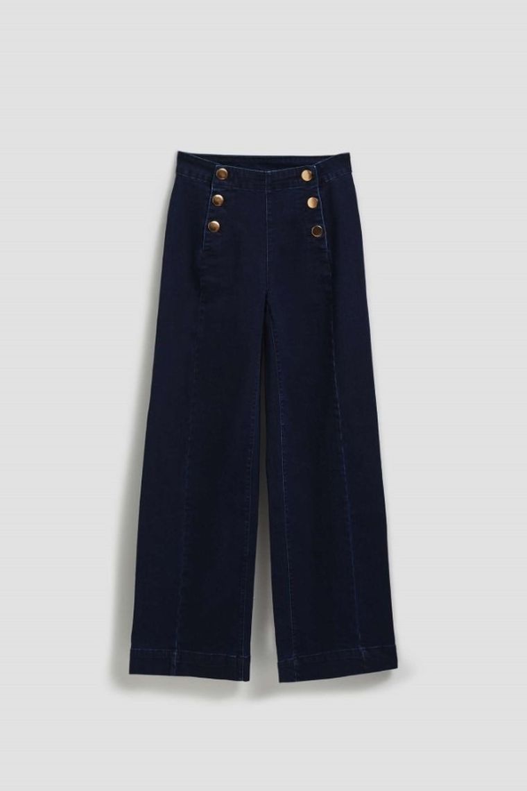 Spodnie jeansowe damskie, granatowe, Moodo