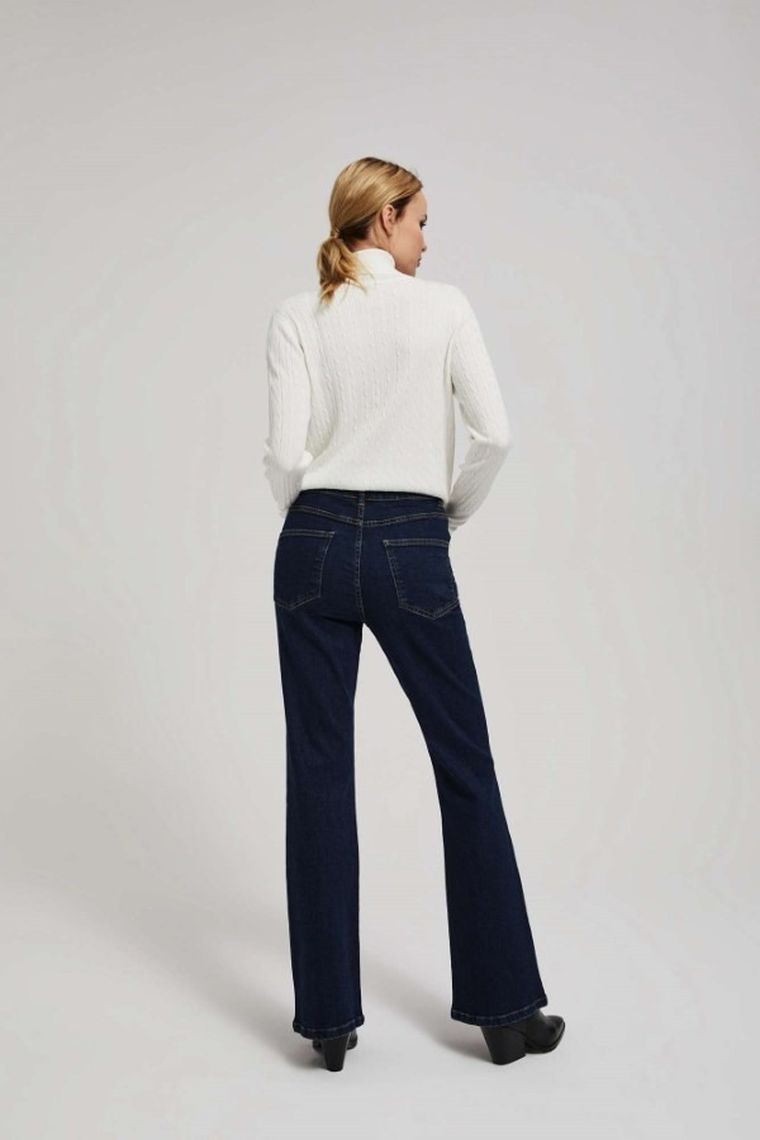 Spodnie jeansowe damskie, granatowe, Moodo