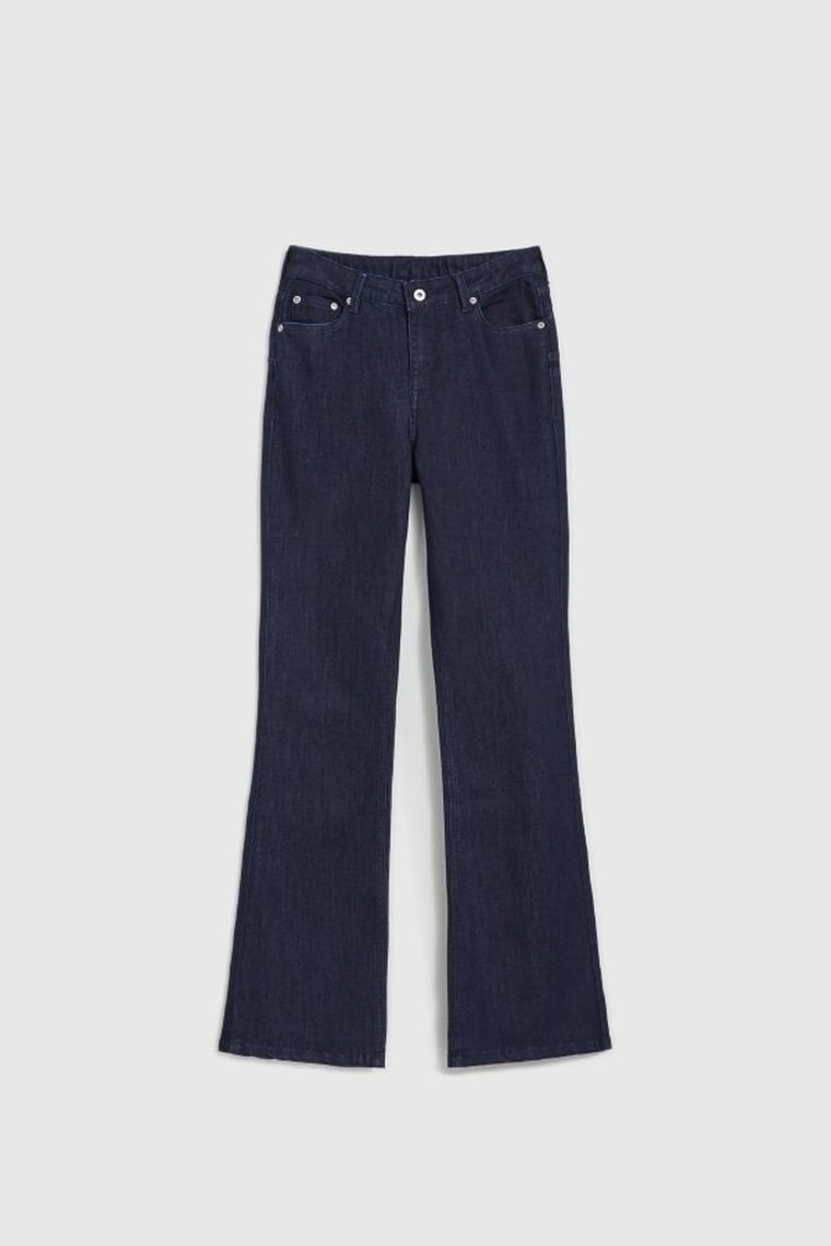 Spodnie jeansowe damskie, granatowe, Moodo