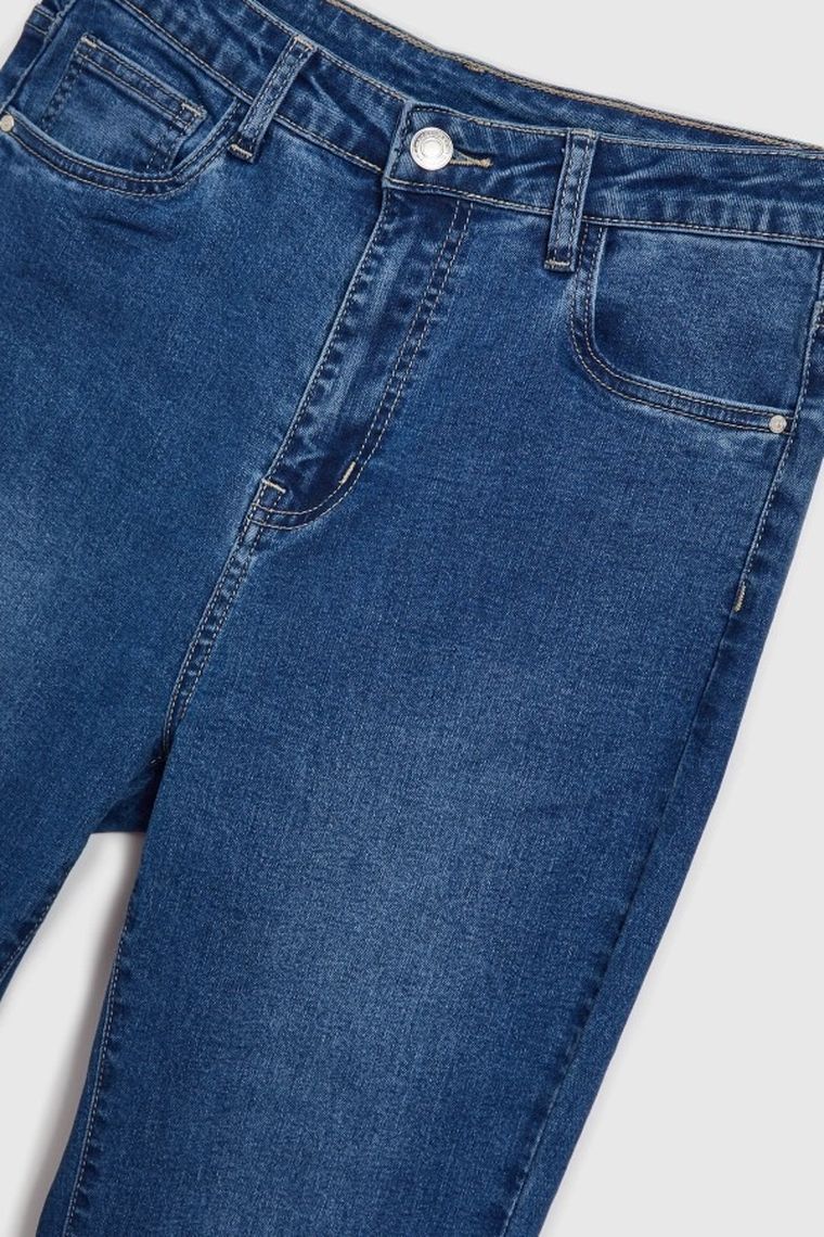 Spodnie jeansowe damskie, granatowe, Moodo