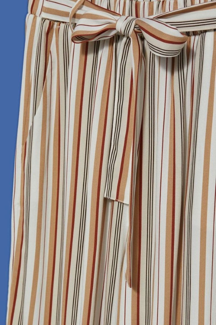 Spodnie materiałowe damskie, białe, Moodo