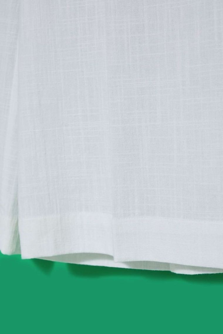 Spodnie materiałowe damskie, białe, Moodo