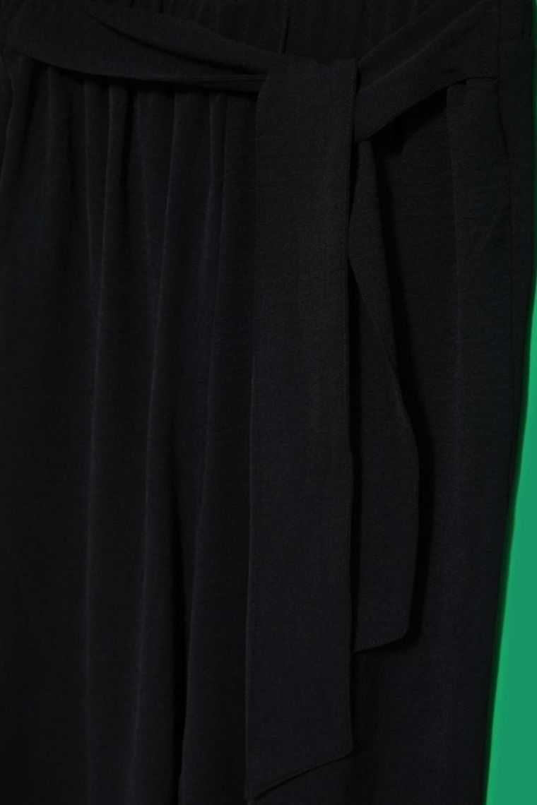 Spodnie materiałowe damskie, czarne, Moodo