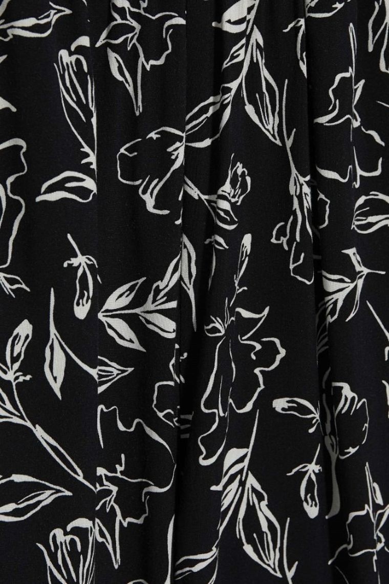 Spodnie materiałowe damskie, czarne, Moodo