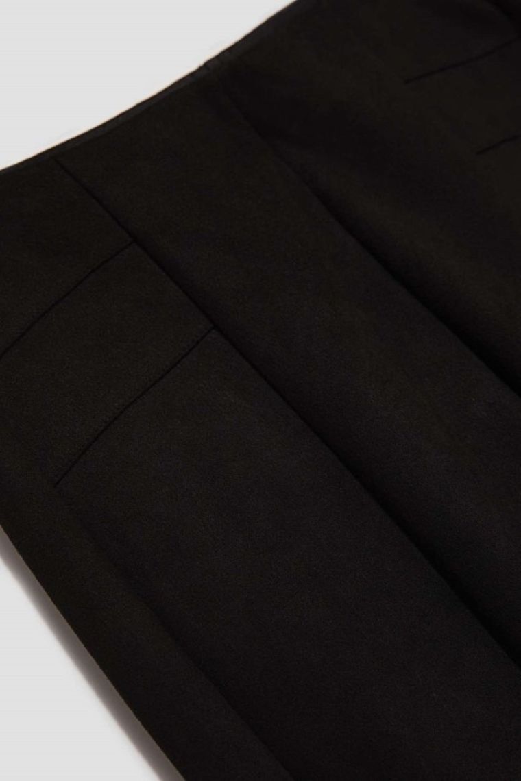 Spodnie materiałowe damskie, czarne, Moodo