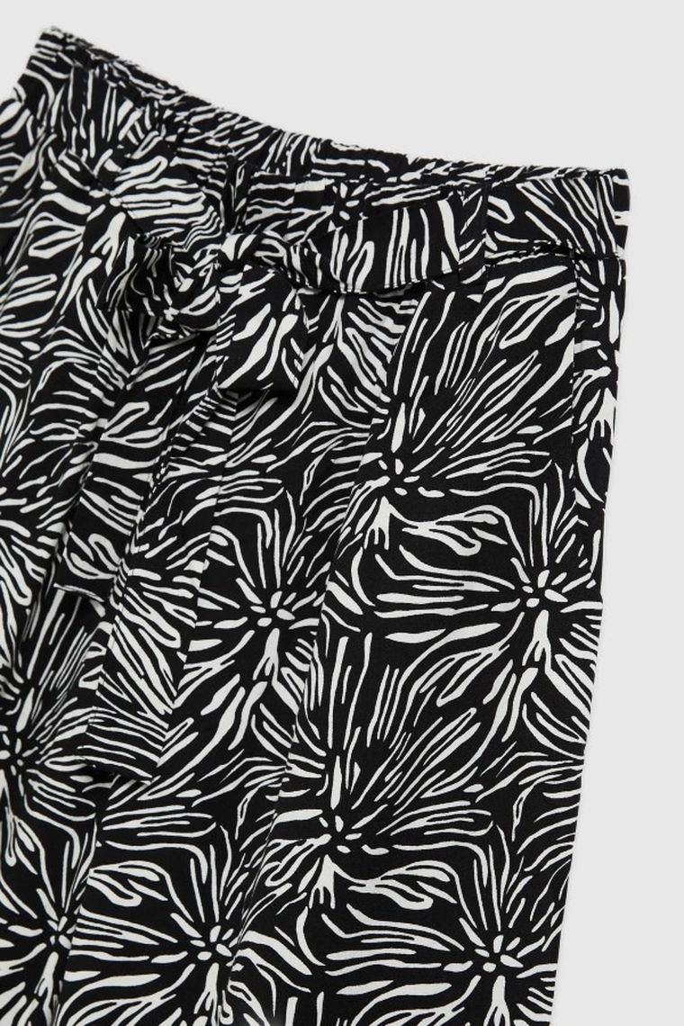 Spodnie materiałowe damskie, czarne, Moodo