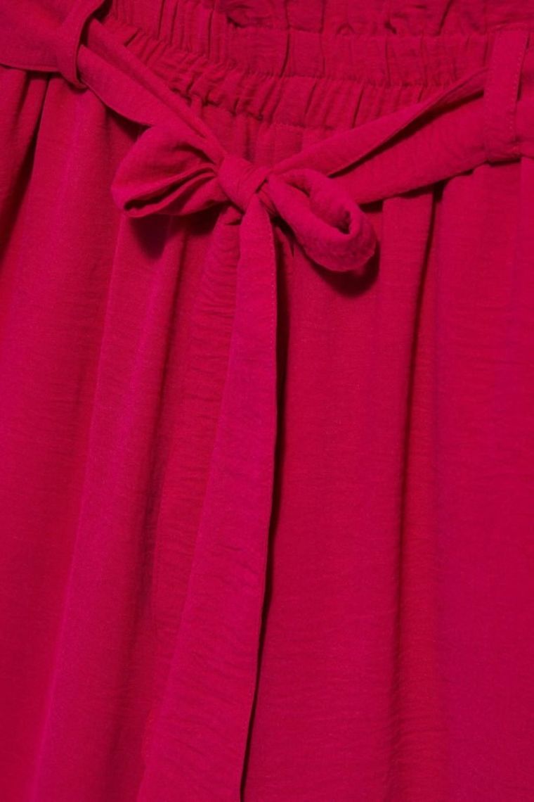 Spodnie materiałowe damskie, różowe, Moodo