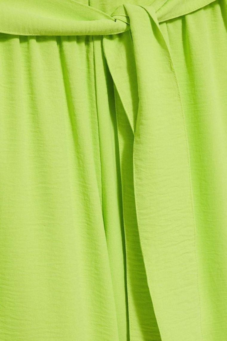 Spodnie materiałowe damskie, zielone, Moodo