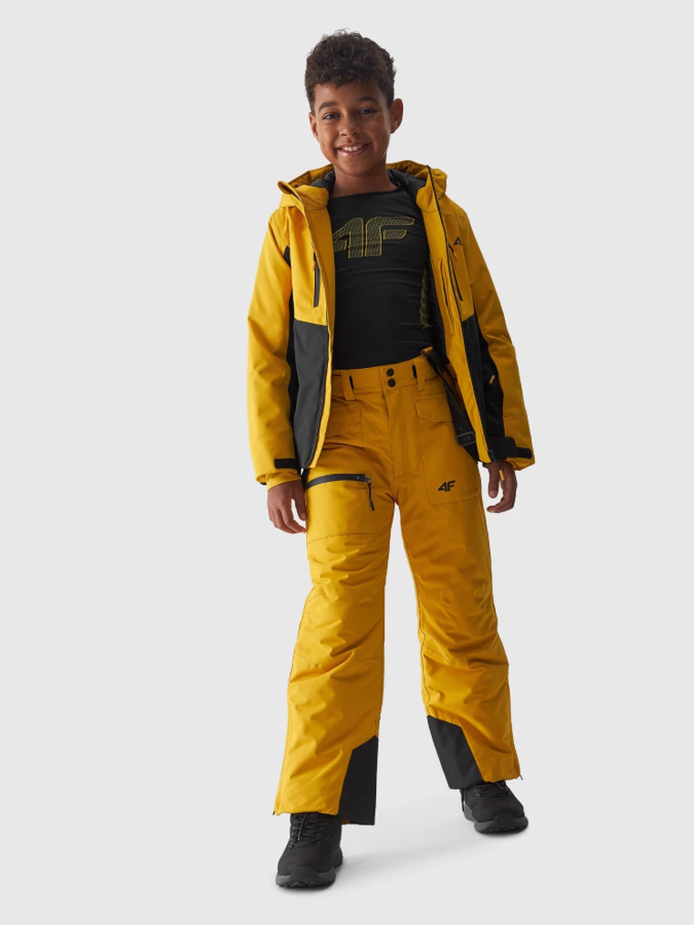 Spodnie narciarskie chłopięce, żółte, 4F