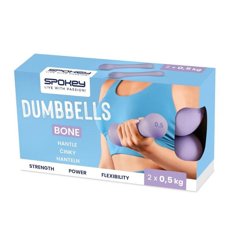 Spokey, Bone, zestaw hantli neoprenowych, 2-0,5 kg