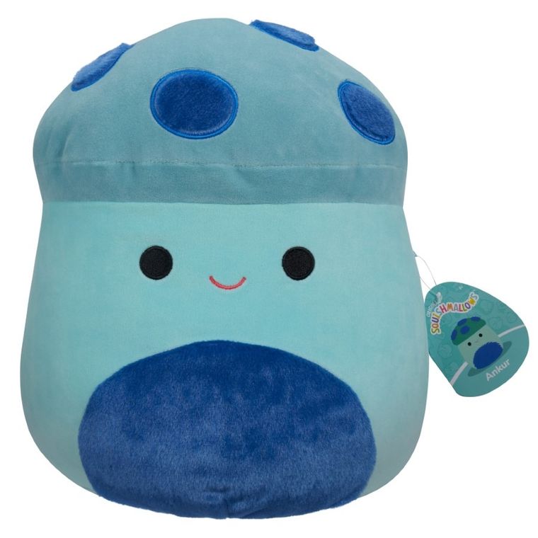 Squishmallows, Ankur, Teal Mushroom, niebieski grzybek, maskotka, 30 cm
