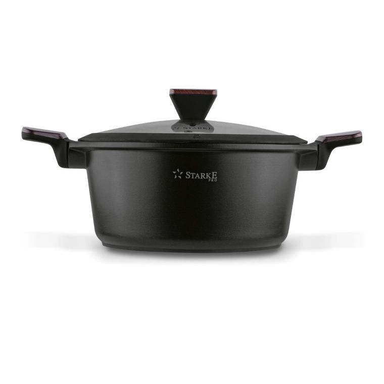 Starke Pro, Redwood, zestaw garnków z pokrywką i patelnia, 10 elementów