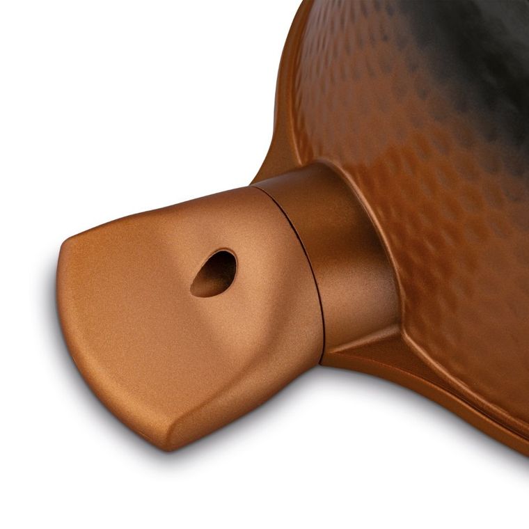 Starke Pro, Texture Copper, zestaw garnków z pokrywką i patelnia, 10 elementów