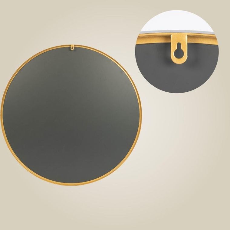 Stilovo, Noor, okrągłe lustro, metalowa rama, 80 cm