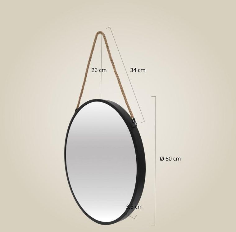 Stilovo, Tindra, lustro okrągłe, 50 cm