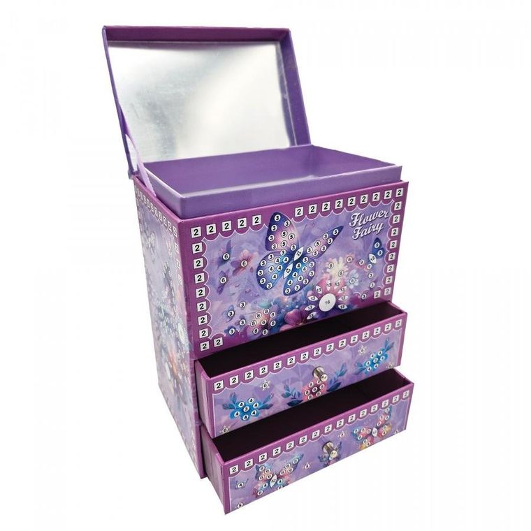 Stnux, Flower Fairy, szkatułka do dekorowania, mozaika, Iris