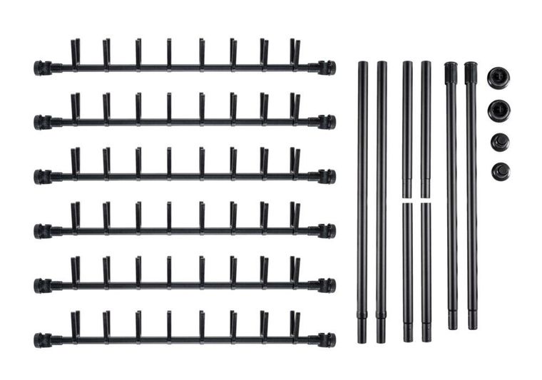 Stojak na buty teleskopowy, Herkules, czarny, wysokość 165-300 cm