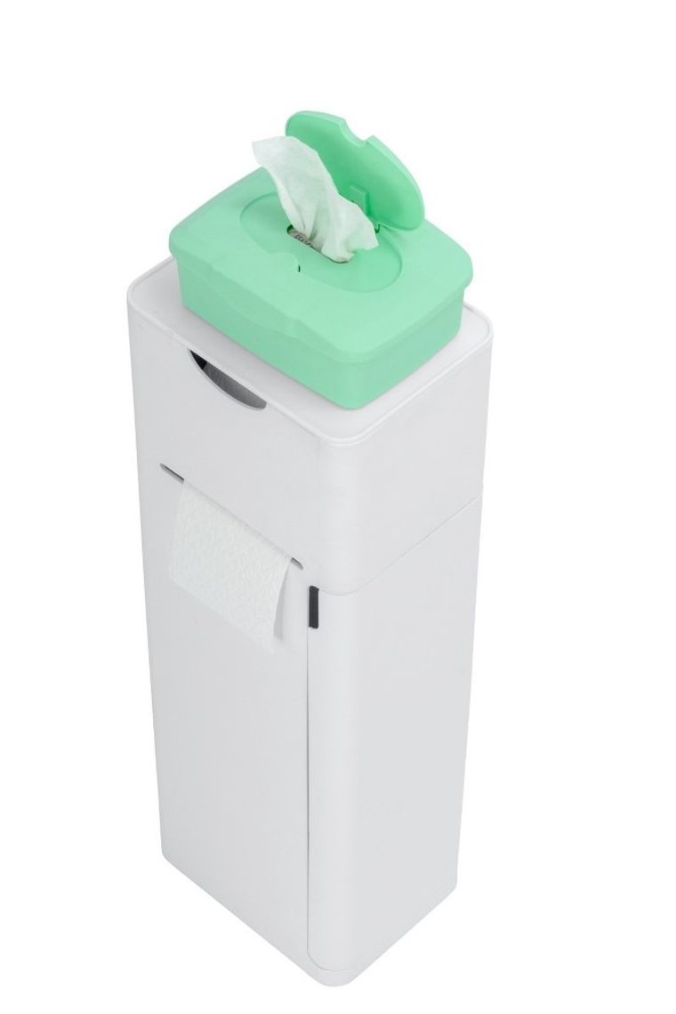 Stojak na papier toaletowy i szczotkę, Imon 6w1, biały