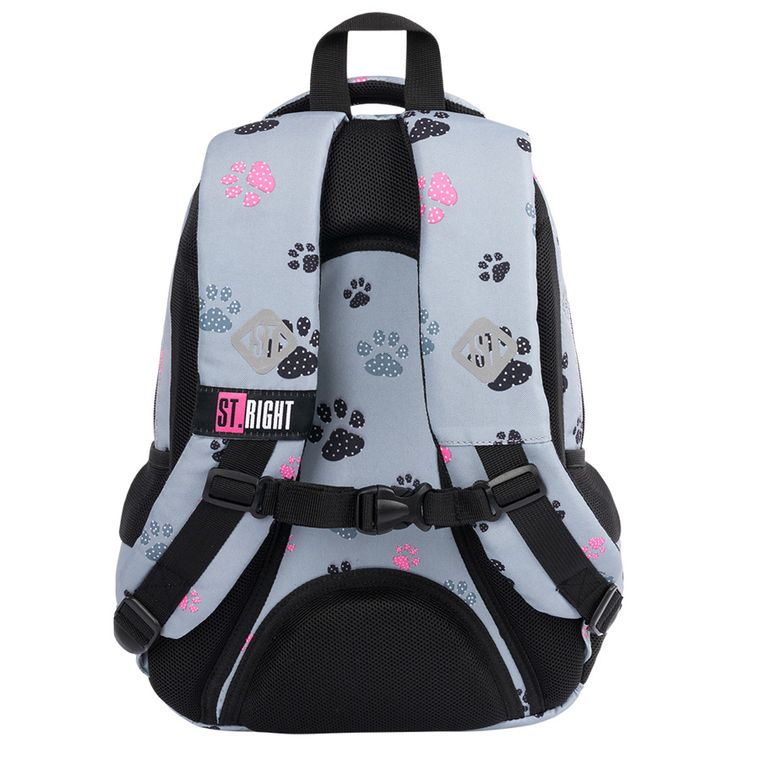 St.Right, plecak szkolny, 3-komorowy, Paws