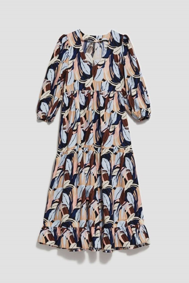 Sukienka damska, beżowa, Moodo