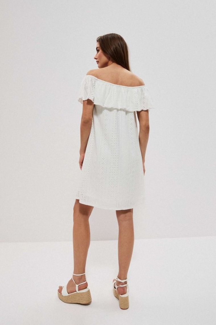 Sukienka damska, biała, Moodo