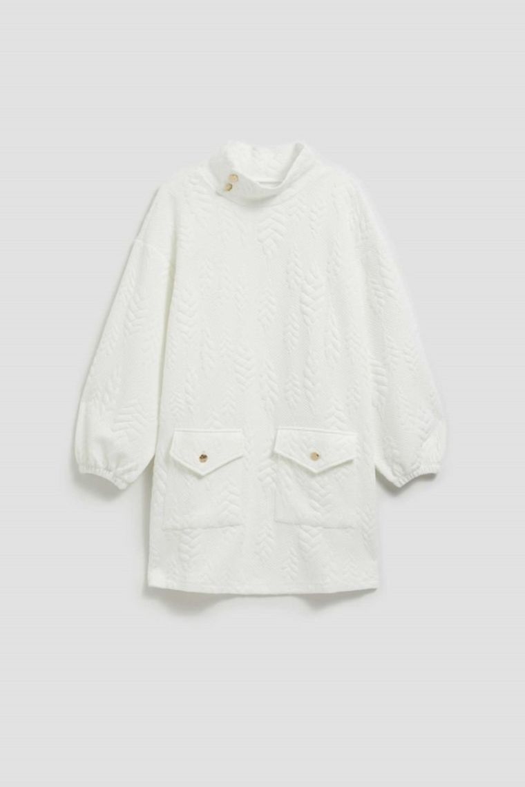 Sukienka damska, biała, Moodo