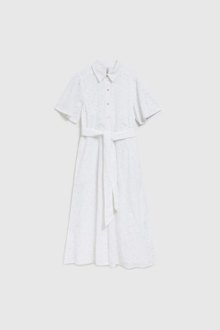 Sukienka damska, biała, Moodo