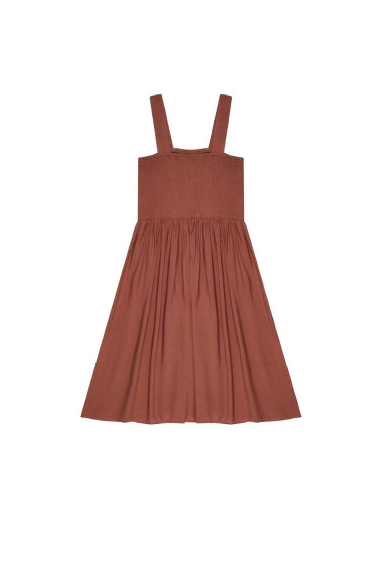 Sukienka damska, brązowa, Moodo