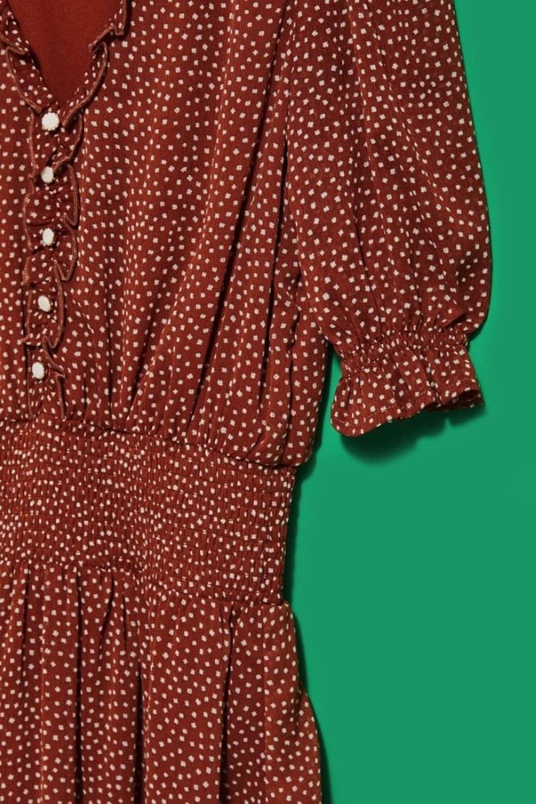 Sukienka damska, brązowa, Moodo