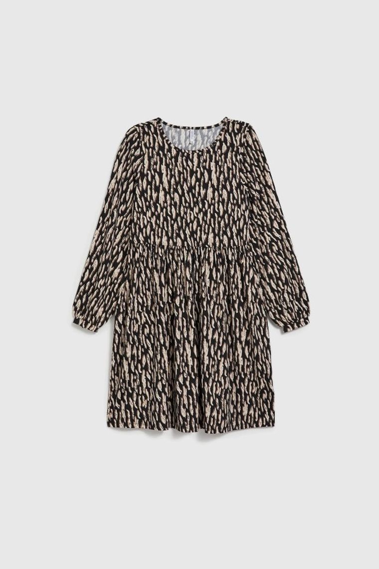 Sukienka damska, brązowa, Moodo