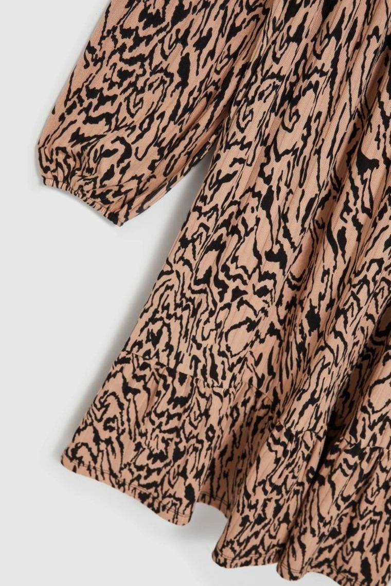 Sukienka damska, brązowa, Moodo