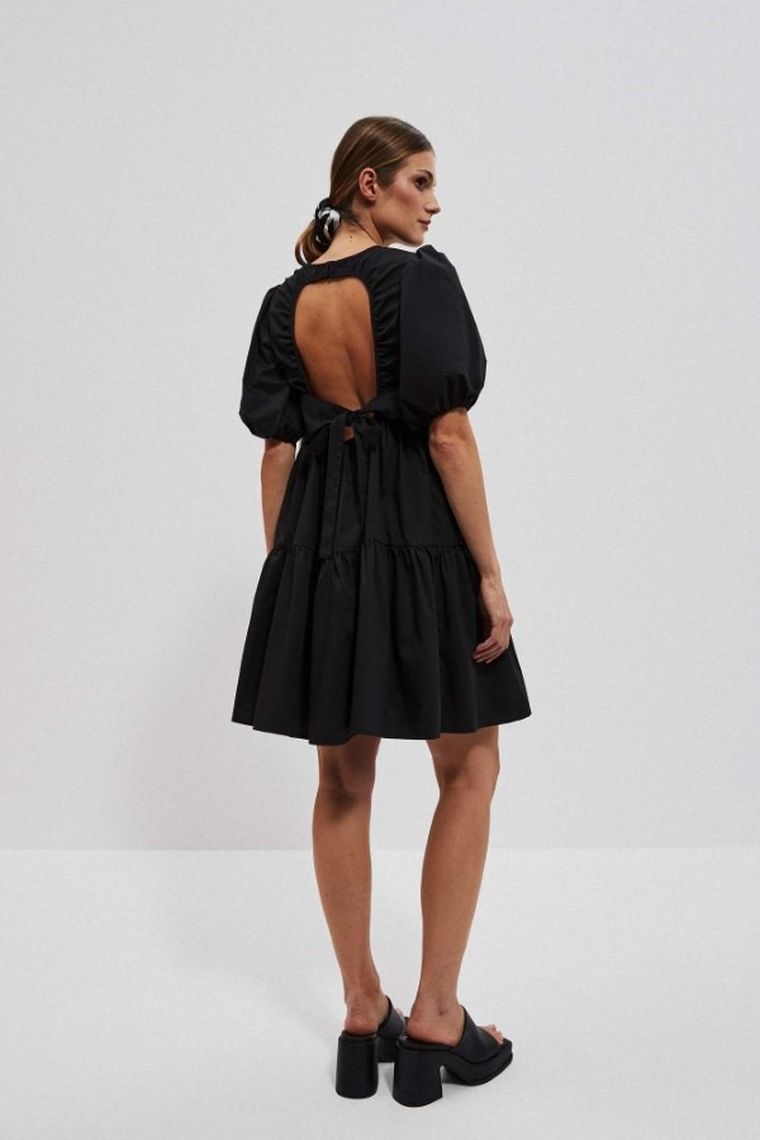 Sukienka damska, czarna, Moodo