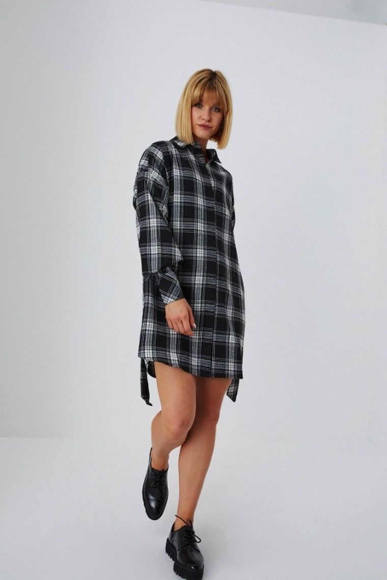 Sukienka damska, czarna, Moodo