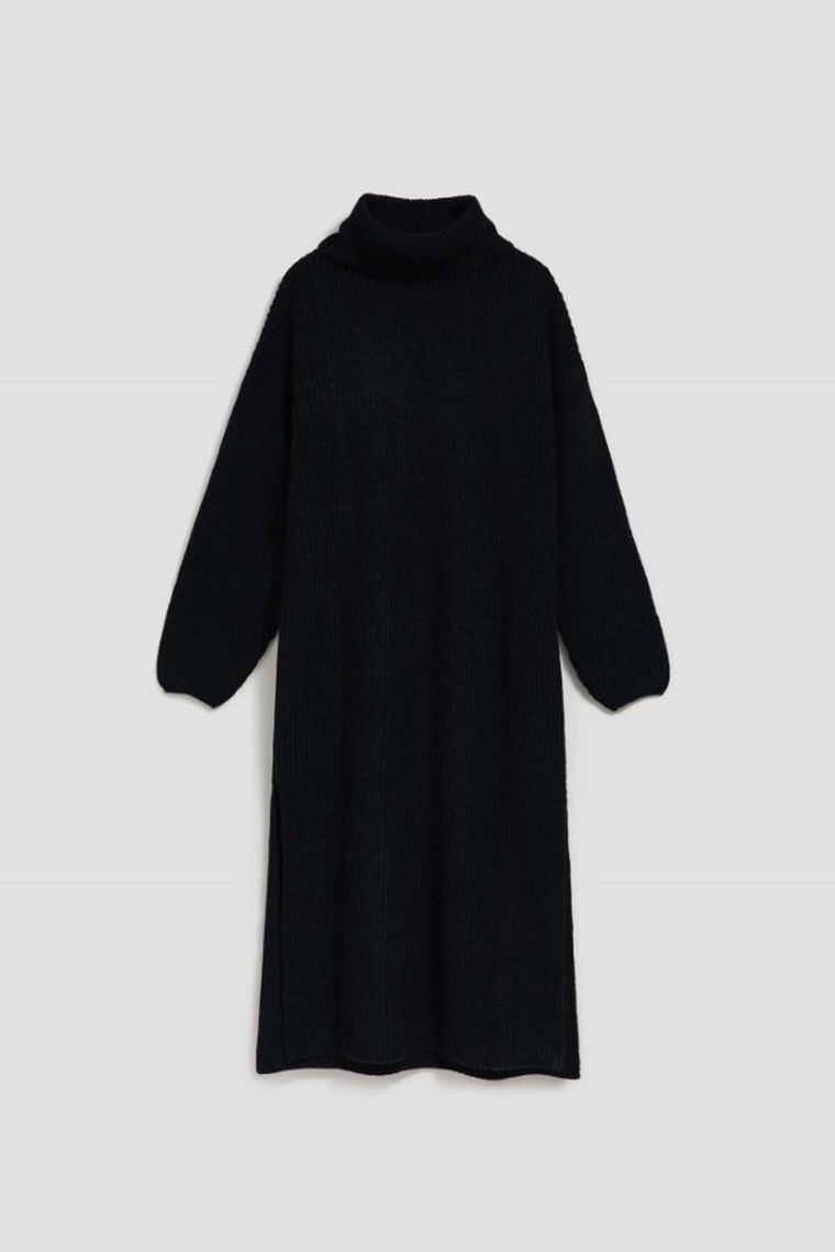 Sukienka damska, czarna, Moodo