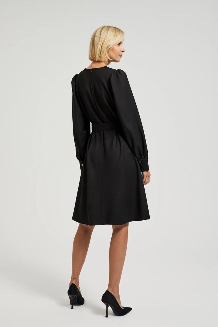 Sukienka damska, czarna, Moodo